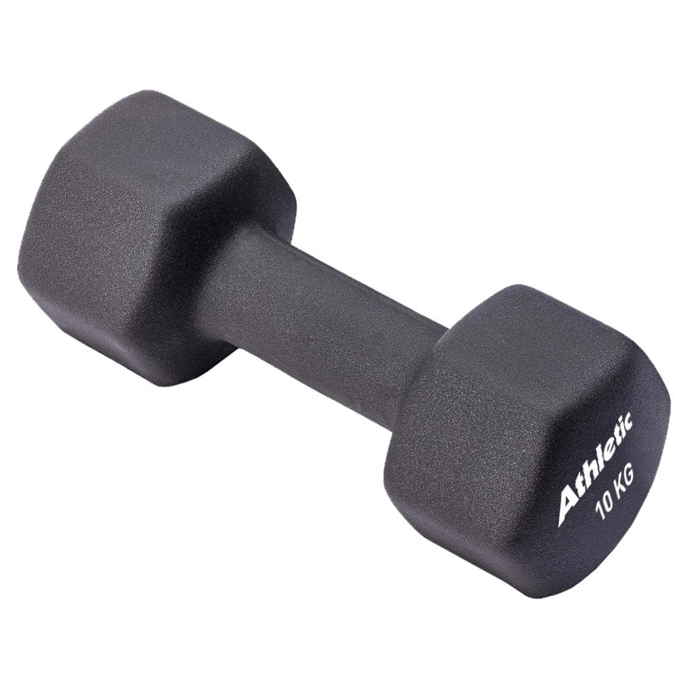 Halter Athletic Sextavado 10kg em Neoprene Conforto e Aderência para Treino de Musculação em Casa