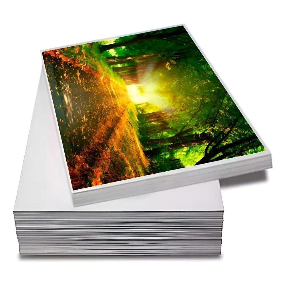 Papel Fotográfico Adesivo A4 1000 Folhas Brilhante 80G