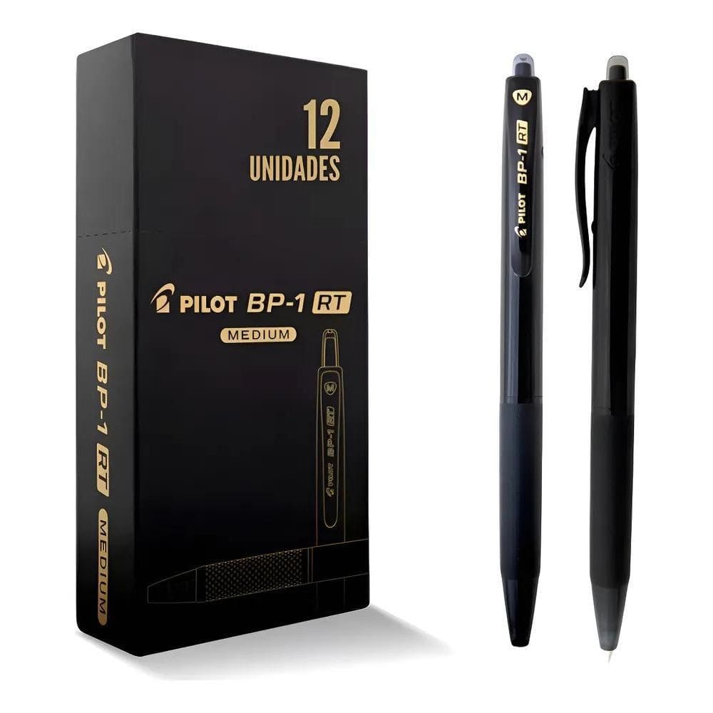Caneta Pilot Bp-1 Rt 1.0Mm Preta: Escrita Suave E Conforto