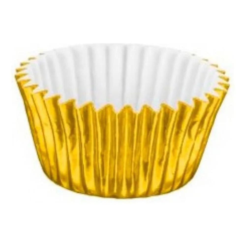 Forminhas Brigadeiro Ouro Nº5 Douradas 200Und Luxo