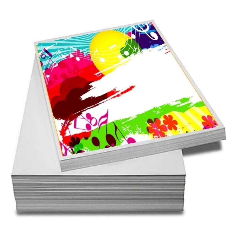 Papel Adesivo Fotográfico Matte Branco A4 128G - 100 Folhas