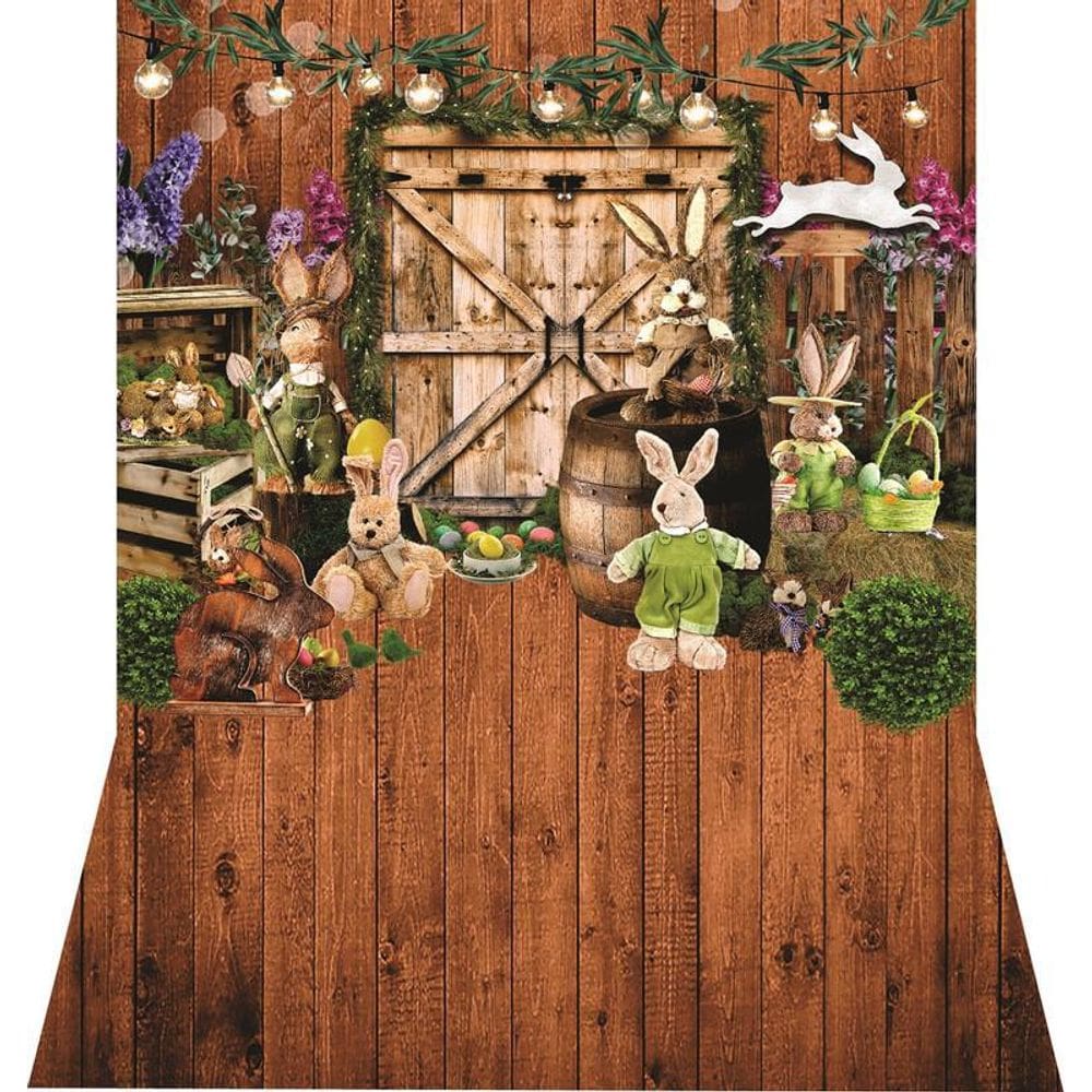 Fundo Fotográfico Newborn Em Tecido Páscoa 1,50X2,20