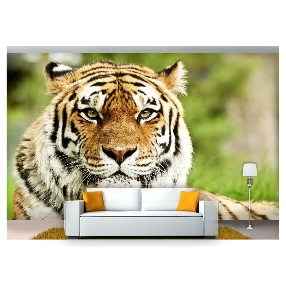 Papel De Parede Animais Tigre Floresta 3D Anm120