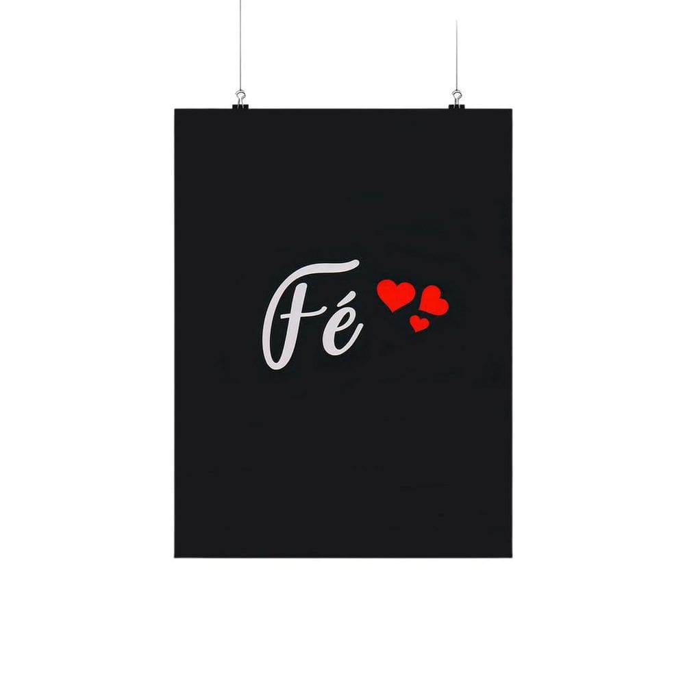 Placa Decorativa Preto Frase Fé Coração 20X30Cm