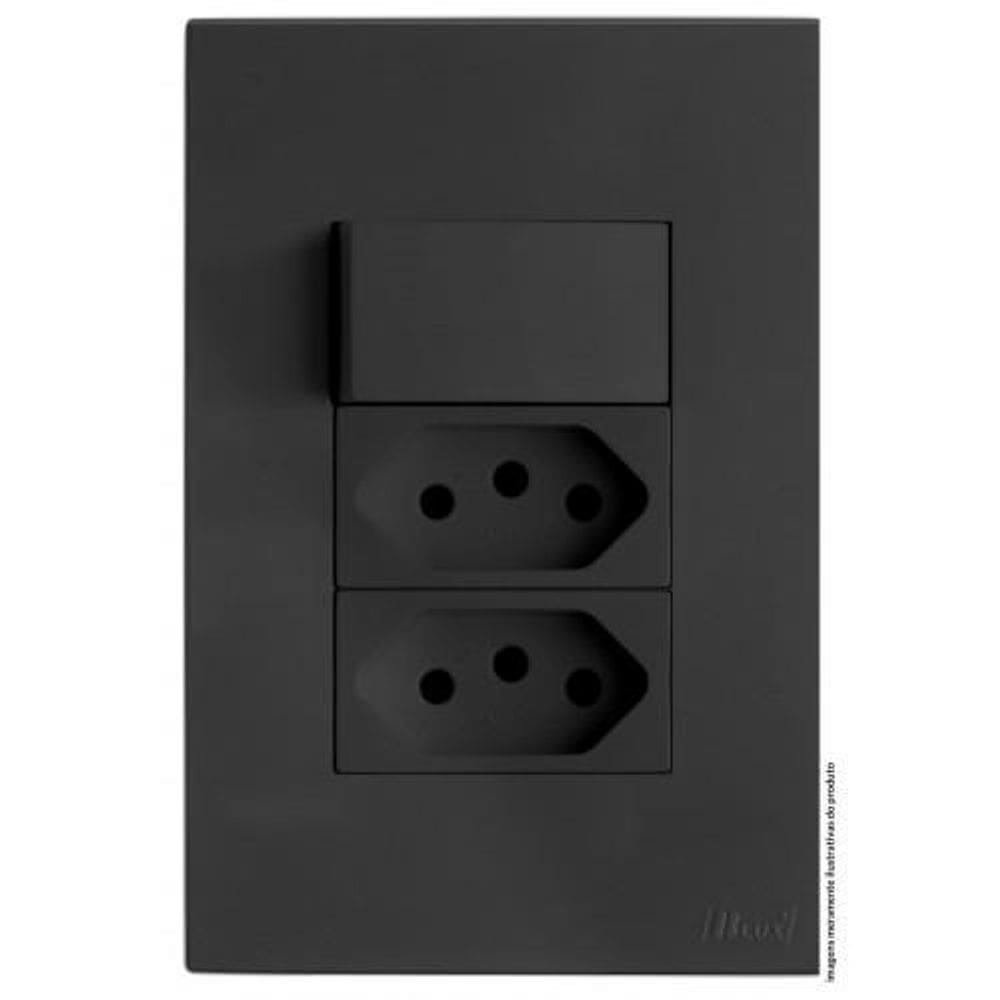 Kit Interruptor + Tomada Dupla 20A 4X2 Brs12305-6Gf
