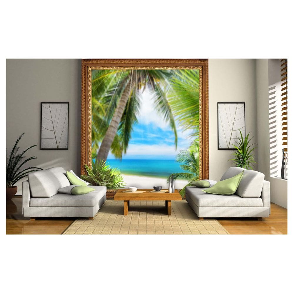 Papel De Parede Paisagem Digital Ban 3D Dav70