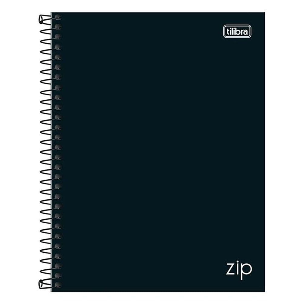 Caderno Espiral Universitário Zip 10 Matérias 160 Folhas Preto - Tilibra