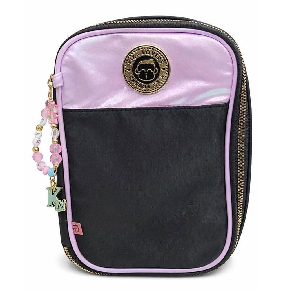 Estojo Escolar Infantil Box KK2634M Preto - Kika