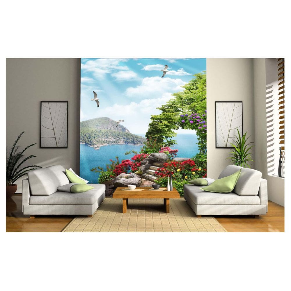 MP - Papel De Parede Paisagem Digital Mar Flo