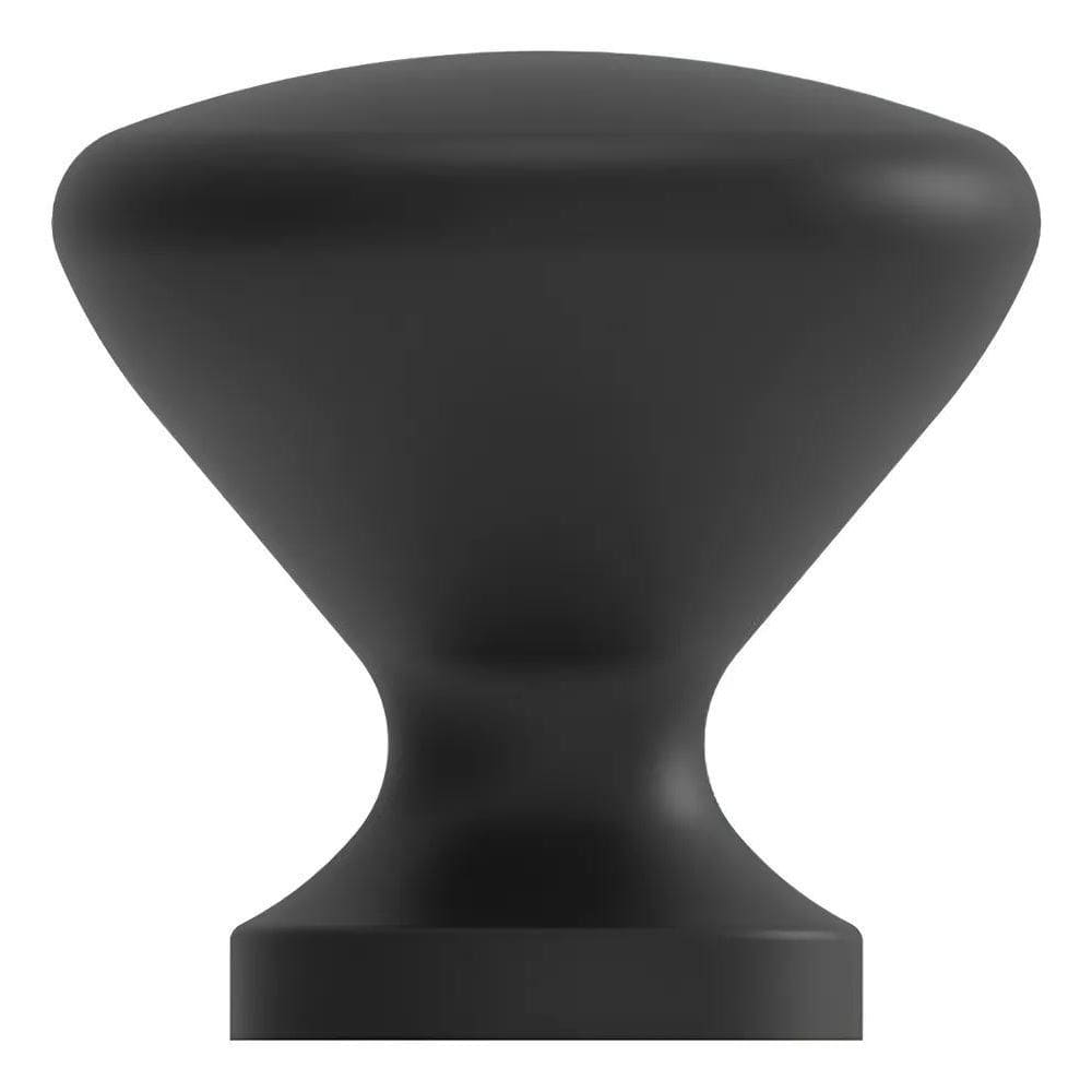 Puxador Botão Preto 25Mm Zen Design Zamac Moderno