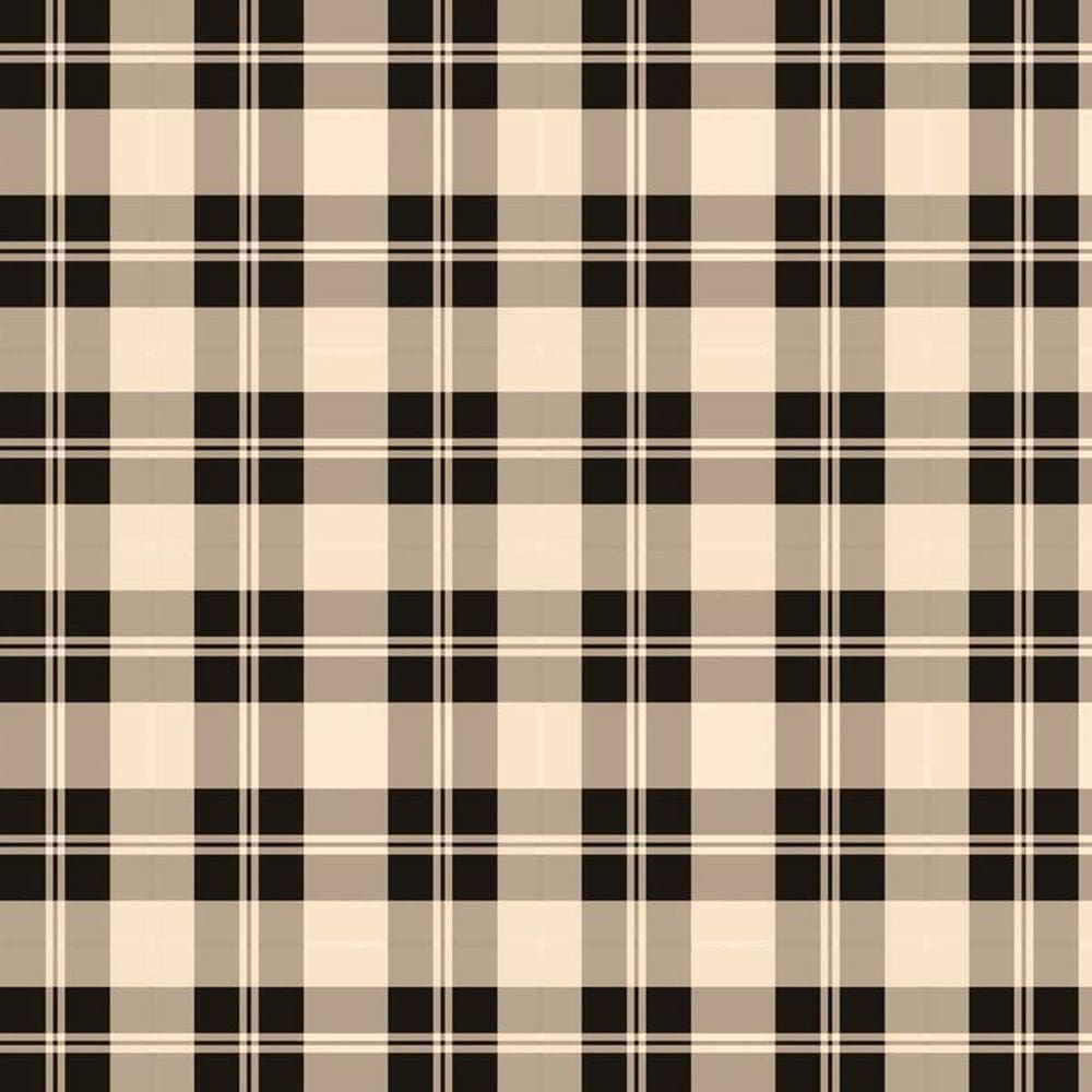 Papel De Parede Xadrez Preto E Marrom Claro Autocolante Sala