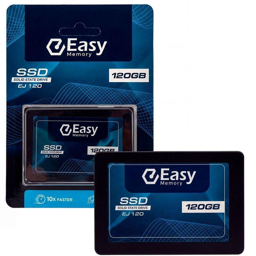 Ssd Easy Memory 120gb, Sata Iii 6gb-s, 2.5, Leitura Até 500mb-s, Gravação Até 400mb-s - Ej120