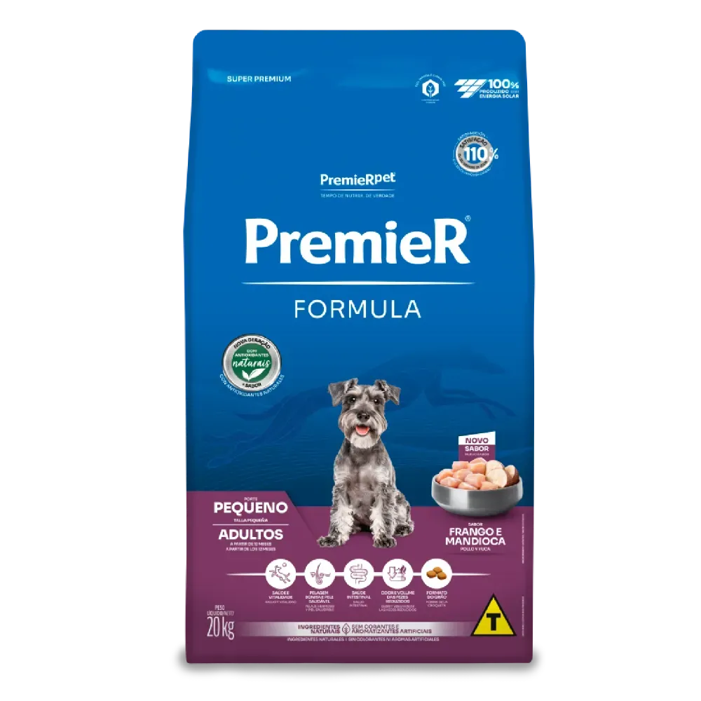Ração Premier Fórmula Cães Adultos Raças Pequenas Frango 20kg