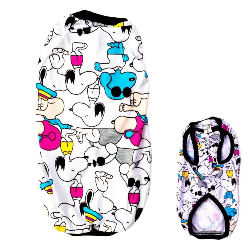 Pijama Para Cachorro Estampa Snoopy  - Tamanho G