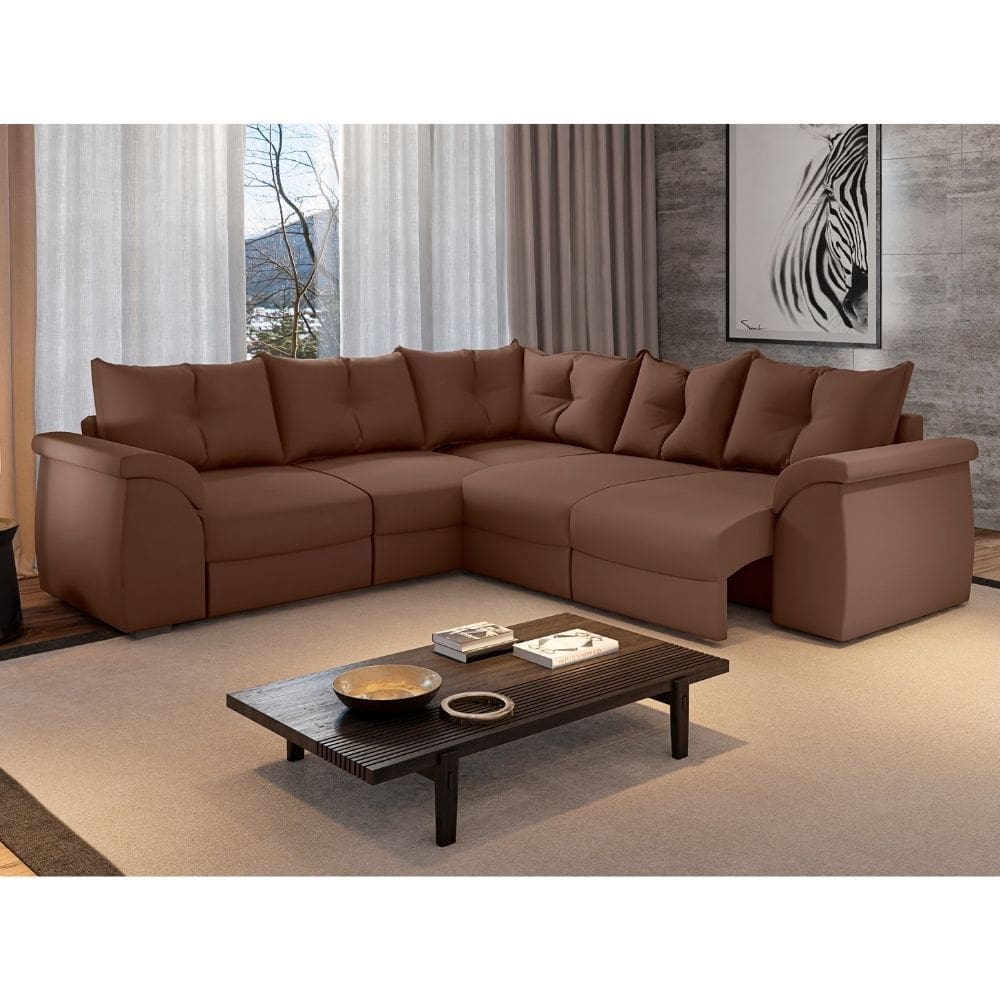 Sofa de Canto 5 Lugares Sued Qatar Flash Estofados
