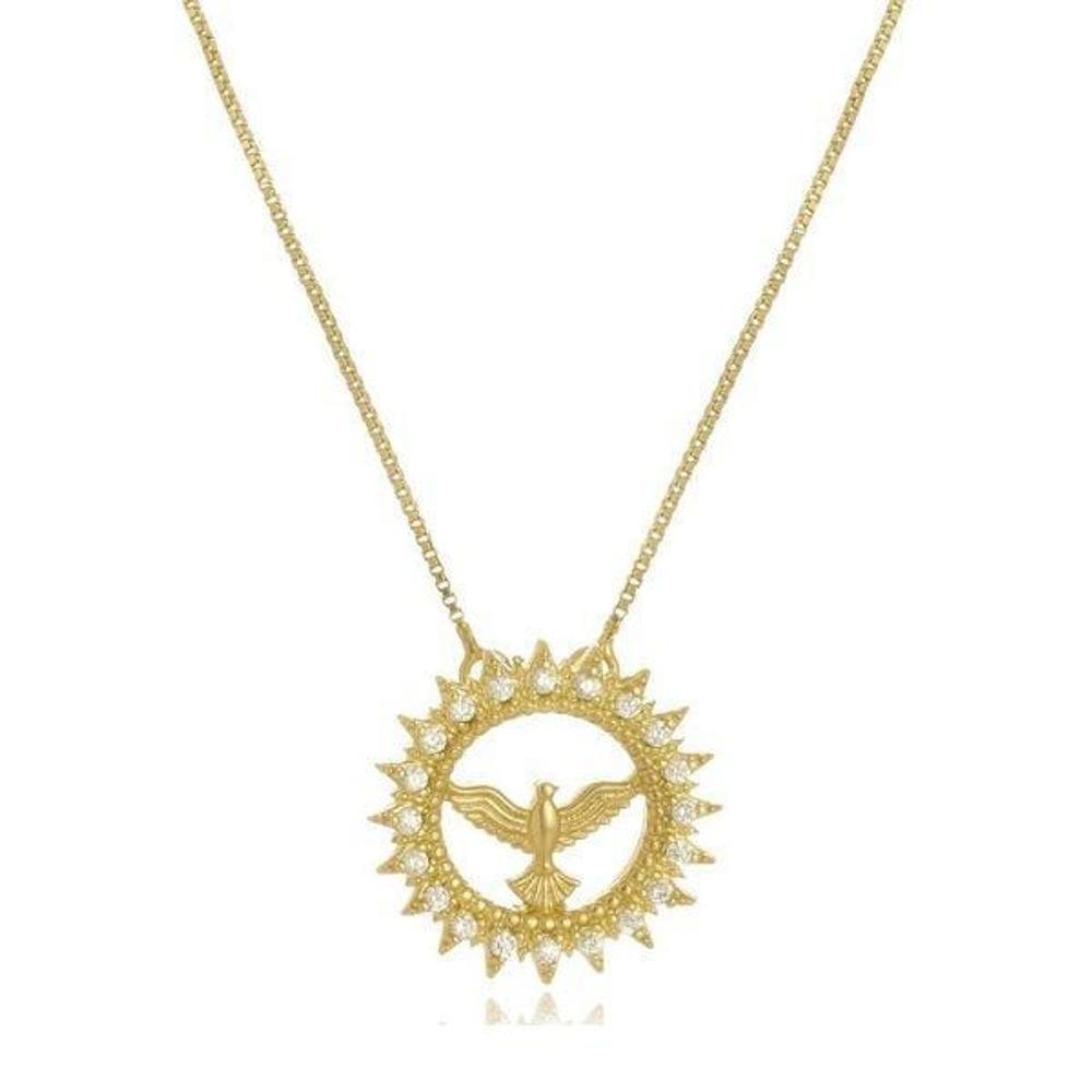 Gargantilha Espírito Santo Folheado A Ouro