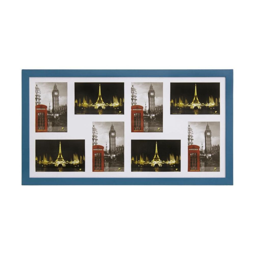 Porta Retratos, Painel, Multifotos Pop 8 Fotos 10X15 Azul
