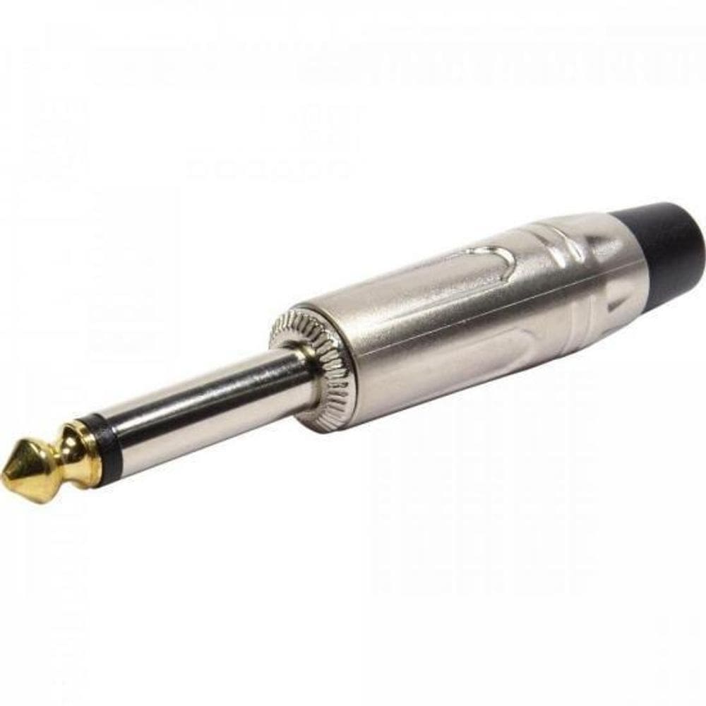 Plug P10 Mono Metal 17Mm Com Ponta Gold Pgpz0037 Storm