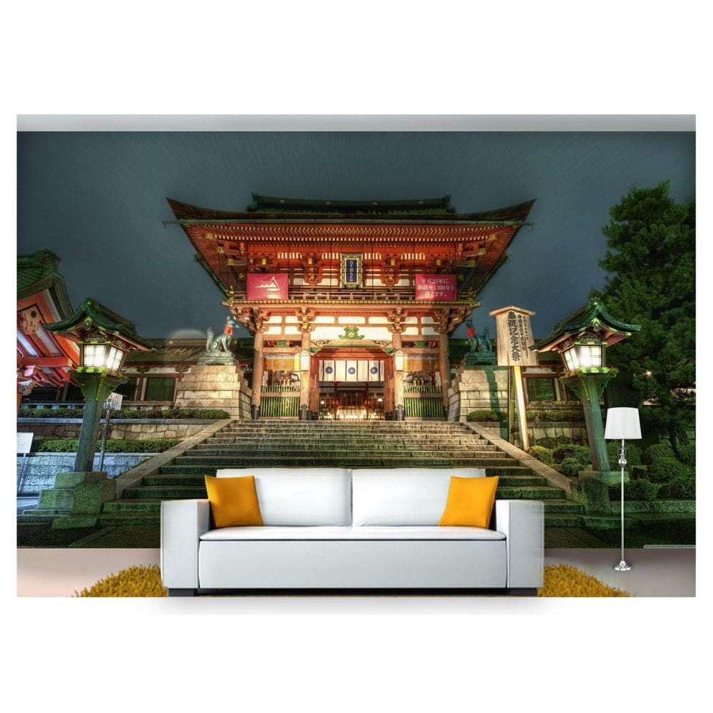 Papel De Parede Japonês Templo Escadaria 3D Jjp13