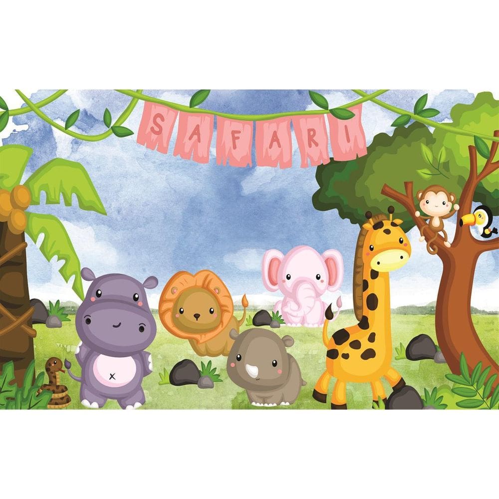 Fundo Fotográfico Em Tecido Safari Baby 2,20x1,50