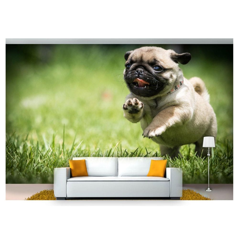 Papel De Parede Animais Cachorro Correndo 3D Anm169