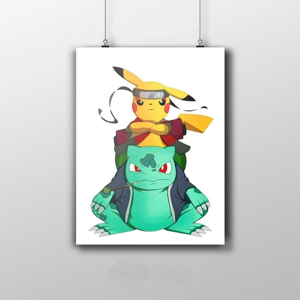 Placa Decorativa Pikachu Naruto Sennin Animes