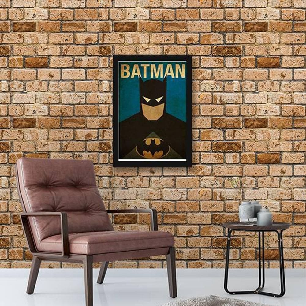 Quadro Decorativo Batman Vintage 34x23Cm