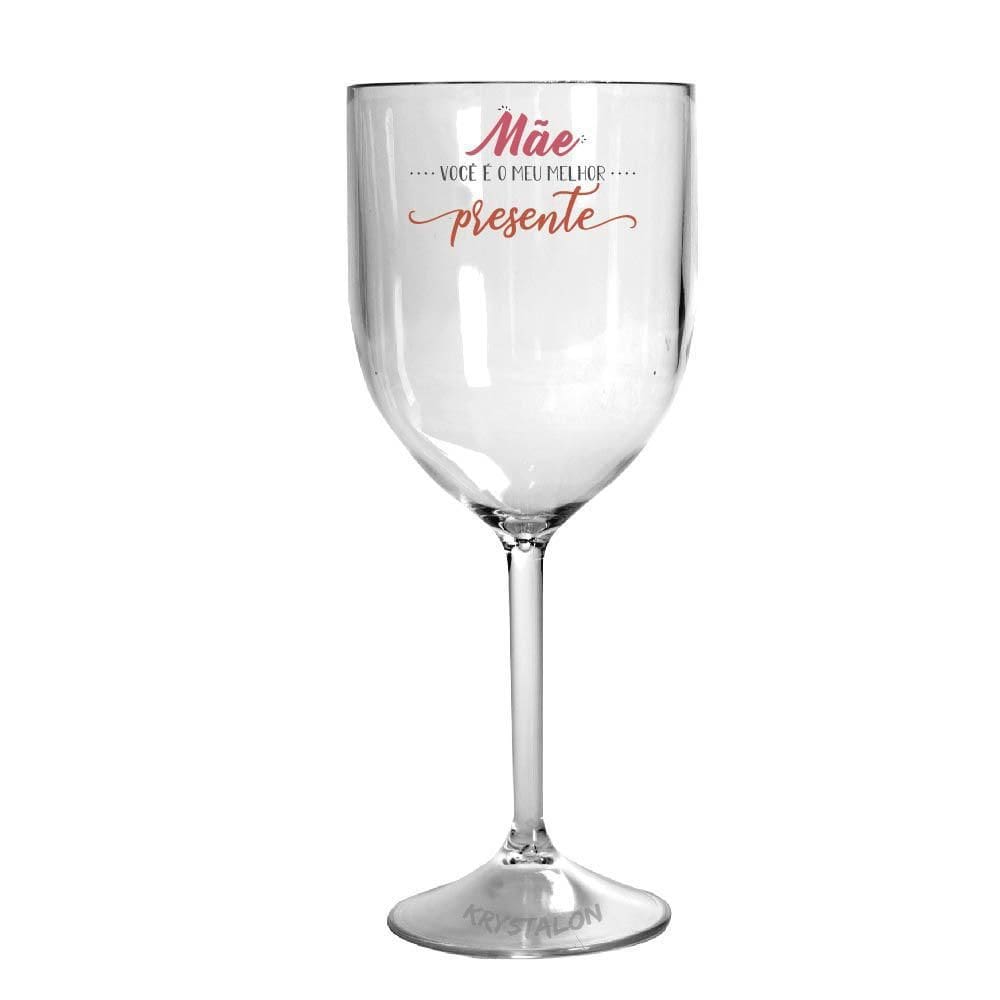 Taça Vinho Acrílico Para Dia Das Mães - Meu Presente
