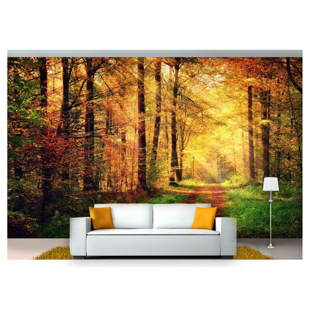 Papel De Parede Estrada Caminho Floresta 3D 6M² Nes091
