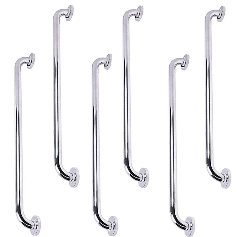 Barra de Apoio Alca 80cm kit 6 Uni Acessibilidade Idoso Cadeirante Deficiente Box Banheiro Corrimao Seguranca Corredor