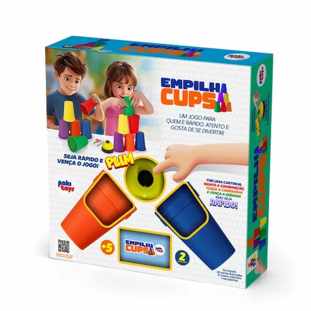 Jogo Infantil Empilha Cups - Paki Toys 1507