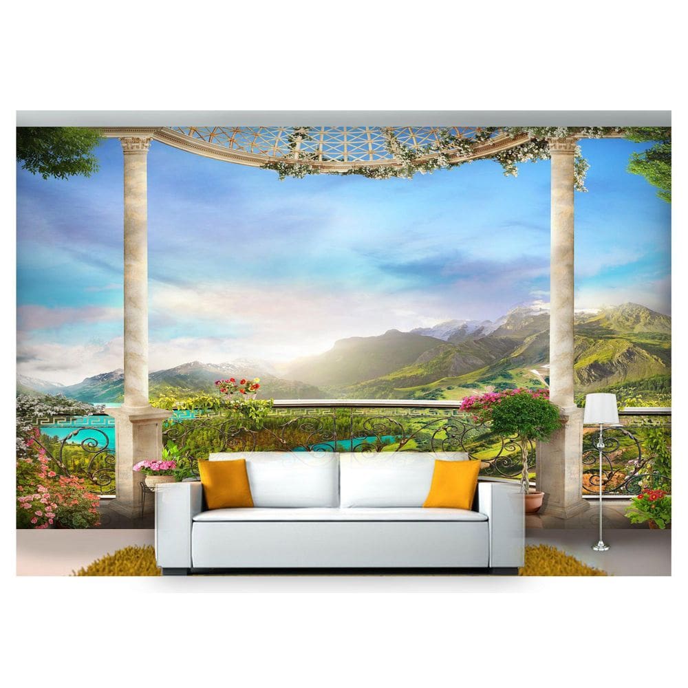 Papel De Parede Paisagem Digital Lago Sacada  Dah23