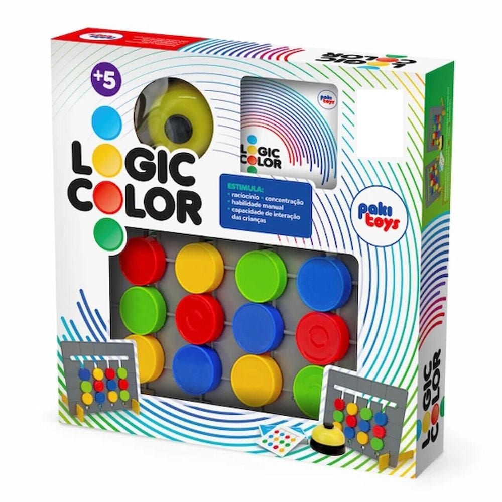 Jogo de Tabuleiro Logic Color Raciocínio Lógico - Paki Toys 1501