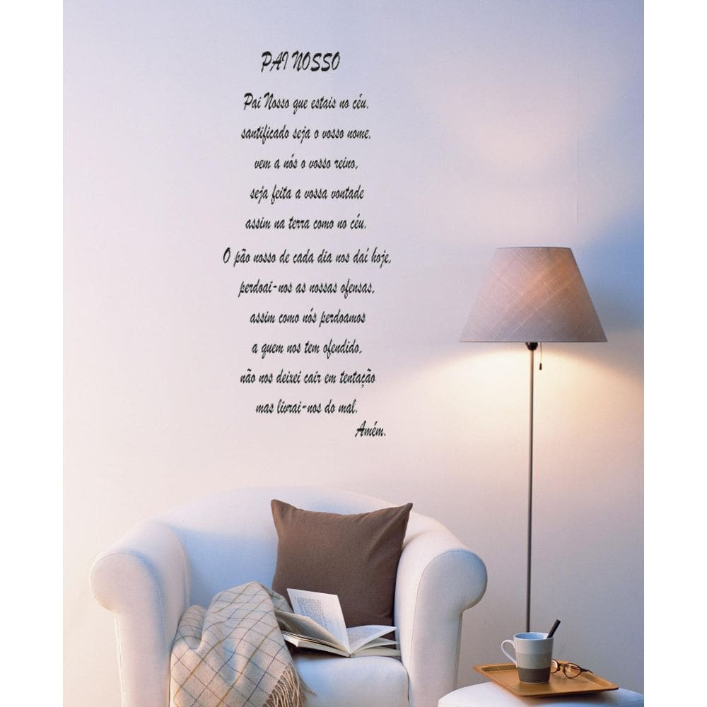 Adesivos Decorativo De Parede Oração Pai Nosso Para Sala
