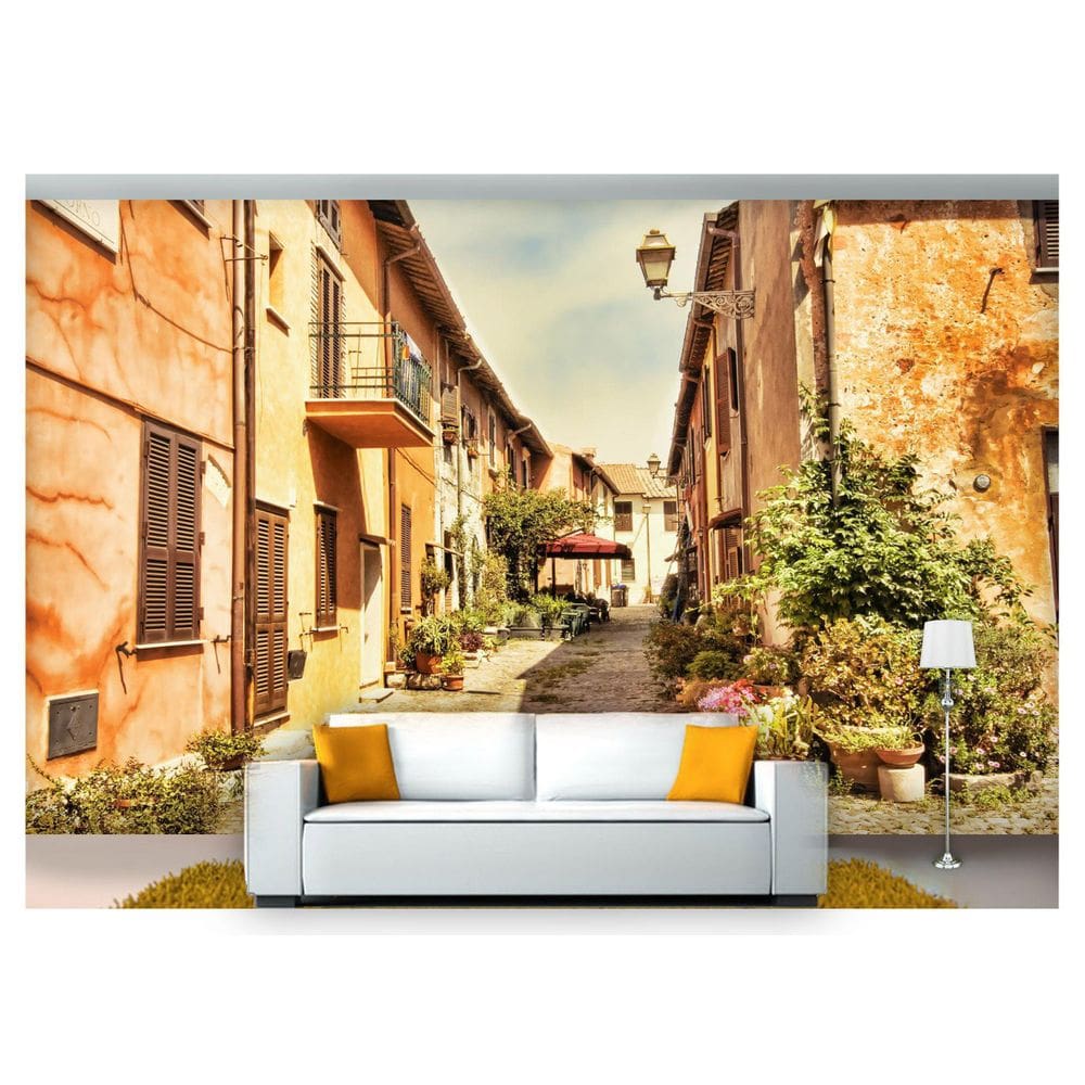 Papel De Parede Cidade Antiga Rua Européia 3D Cda45
