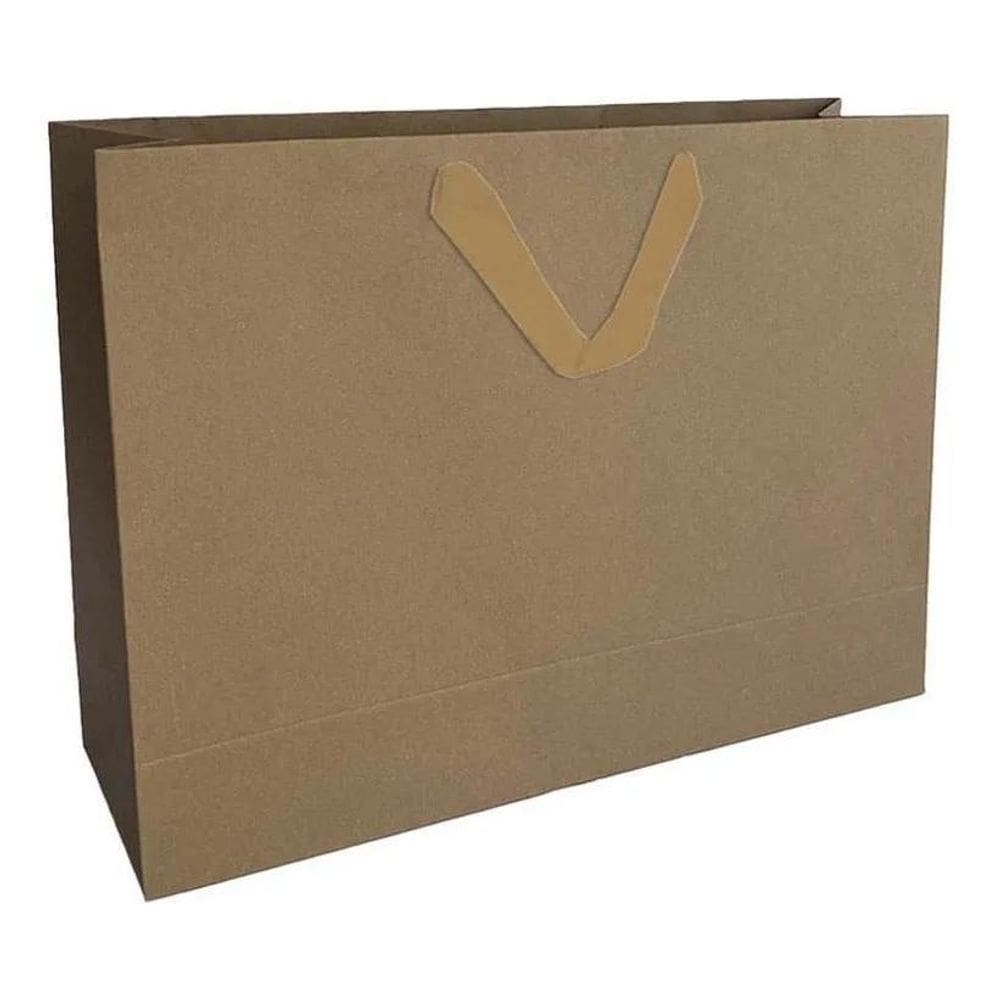 Sacola Papel Presente Premium 35X25Cm Para Lojas  1 Kraft