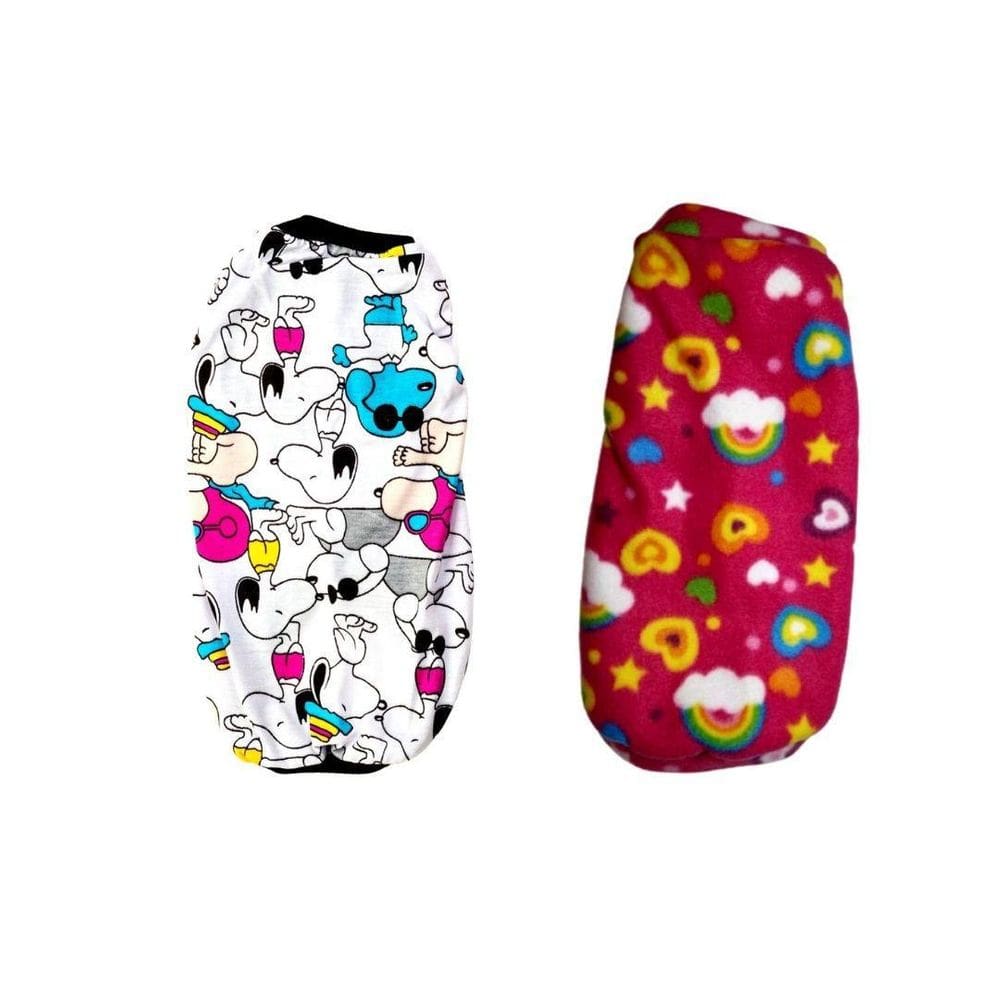 Kit 2 Roupas Para Cães - Pijama Snoopy E Suéter Rosa
