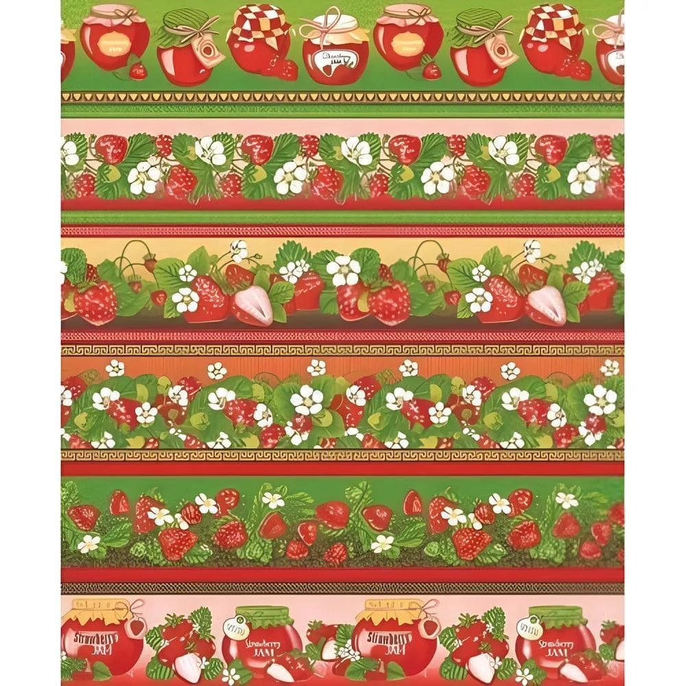 Barrado Tricoline 100% Algodão Pano De Prato D Morangos