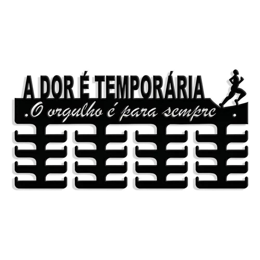 Porta Medalhas Corrida Masculino Preto 32 Medalhas