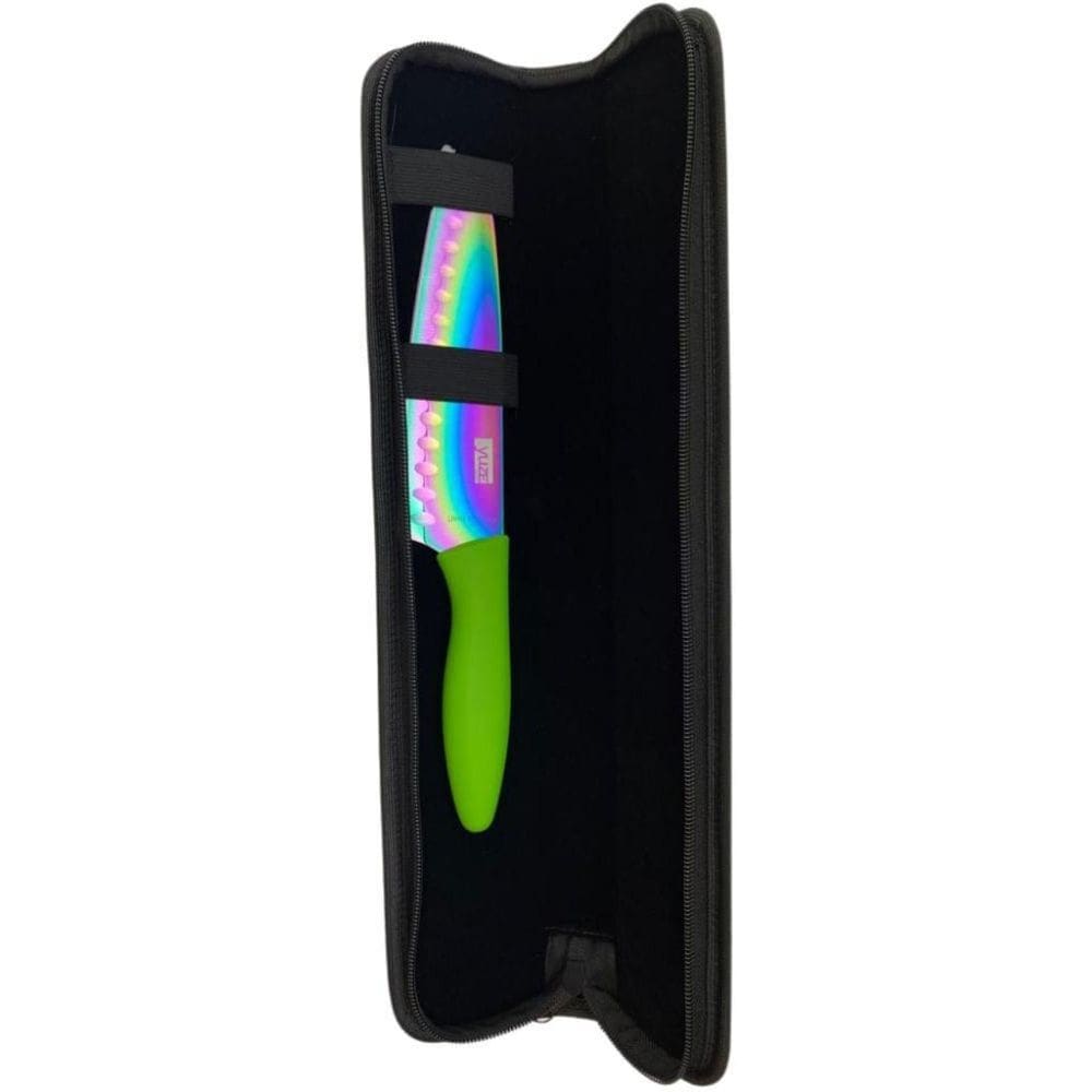 Faca Titanium Santoku 7 - Estojo Case Courinho Presente