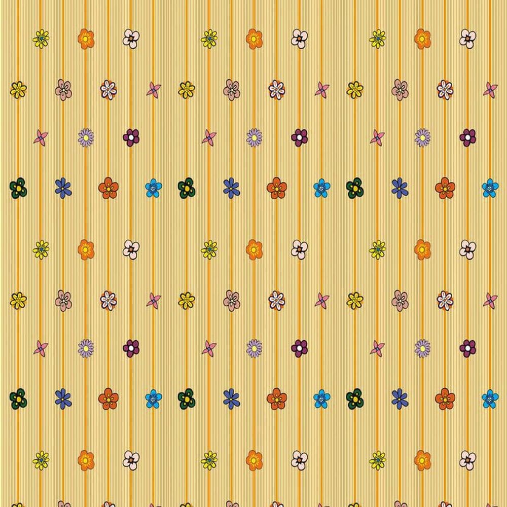 Papel Parede Floral Cordão De Flores Coloridas Adesivo Sala