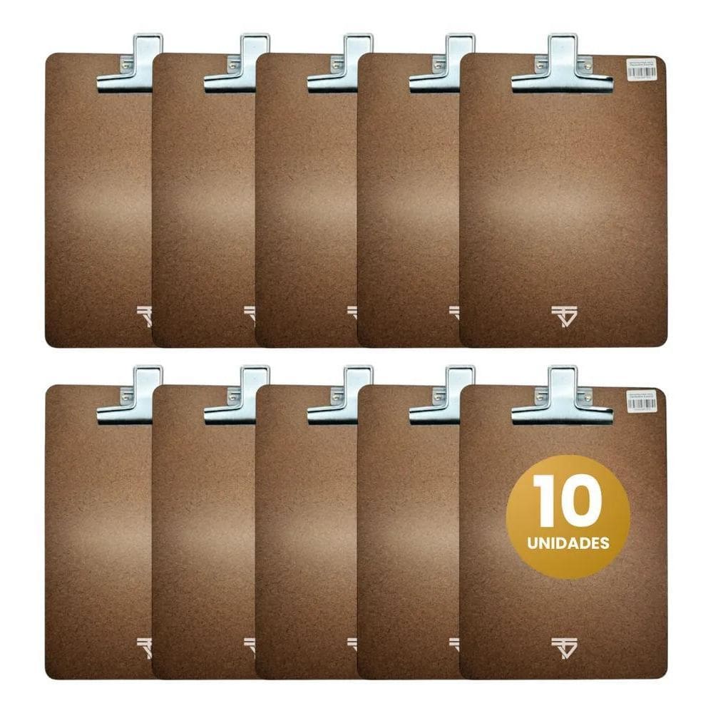 Kit 10 Pranchetas A4 Mdf Durável - Organização