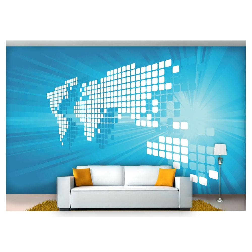 Papel De Parede Mapa Mundi  Nmu10