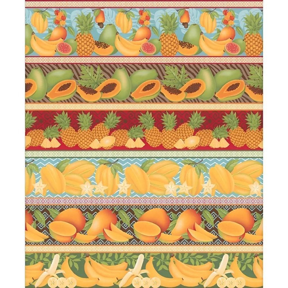 Barrado Tricoline 100% Algodão Pano Frutas Tropicais 2