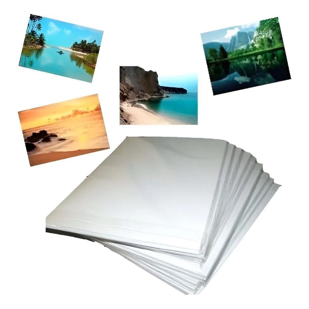 Papel Fotográfico Matte Adesivo A4 108G - 100 Folhas Branco