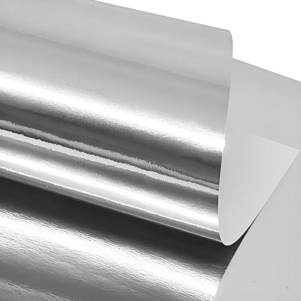 Papel Laminado Prata A4 180G 20 Folhas - Brilho Metalizado