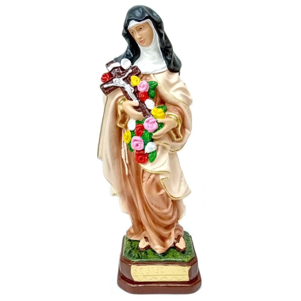 Imagem De Santa Terezinha Do Menino Jesus Gesso 30 Cm