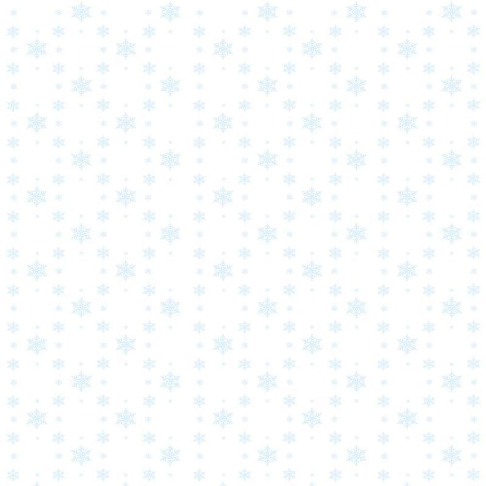 Papel De Parede Branco E Flocos De Neve Azul Autocolante