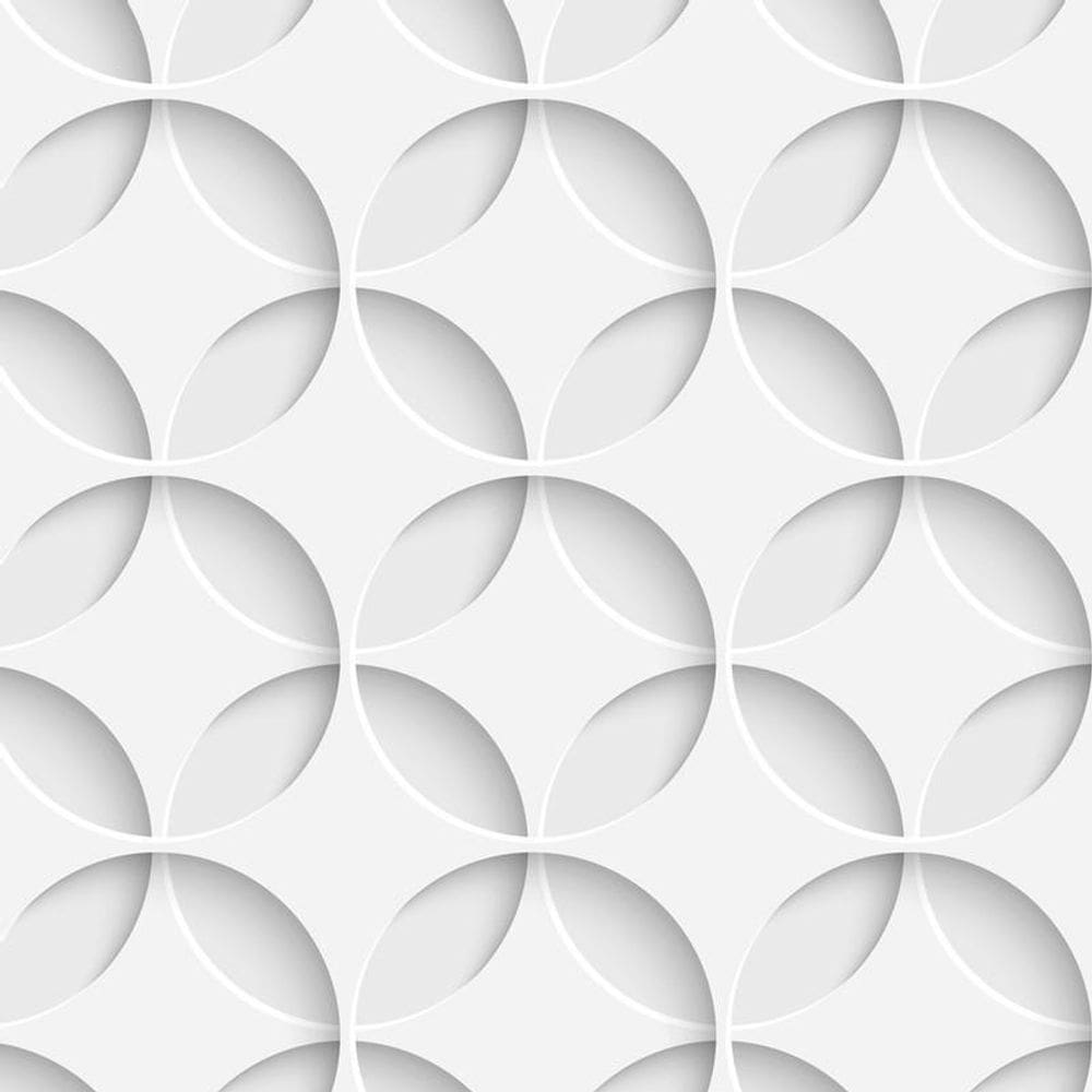 Papel De Parede 3D Circulos Estrela Adesivo Decorativo Sala