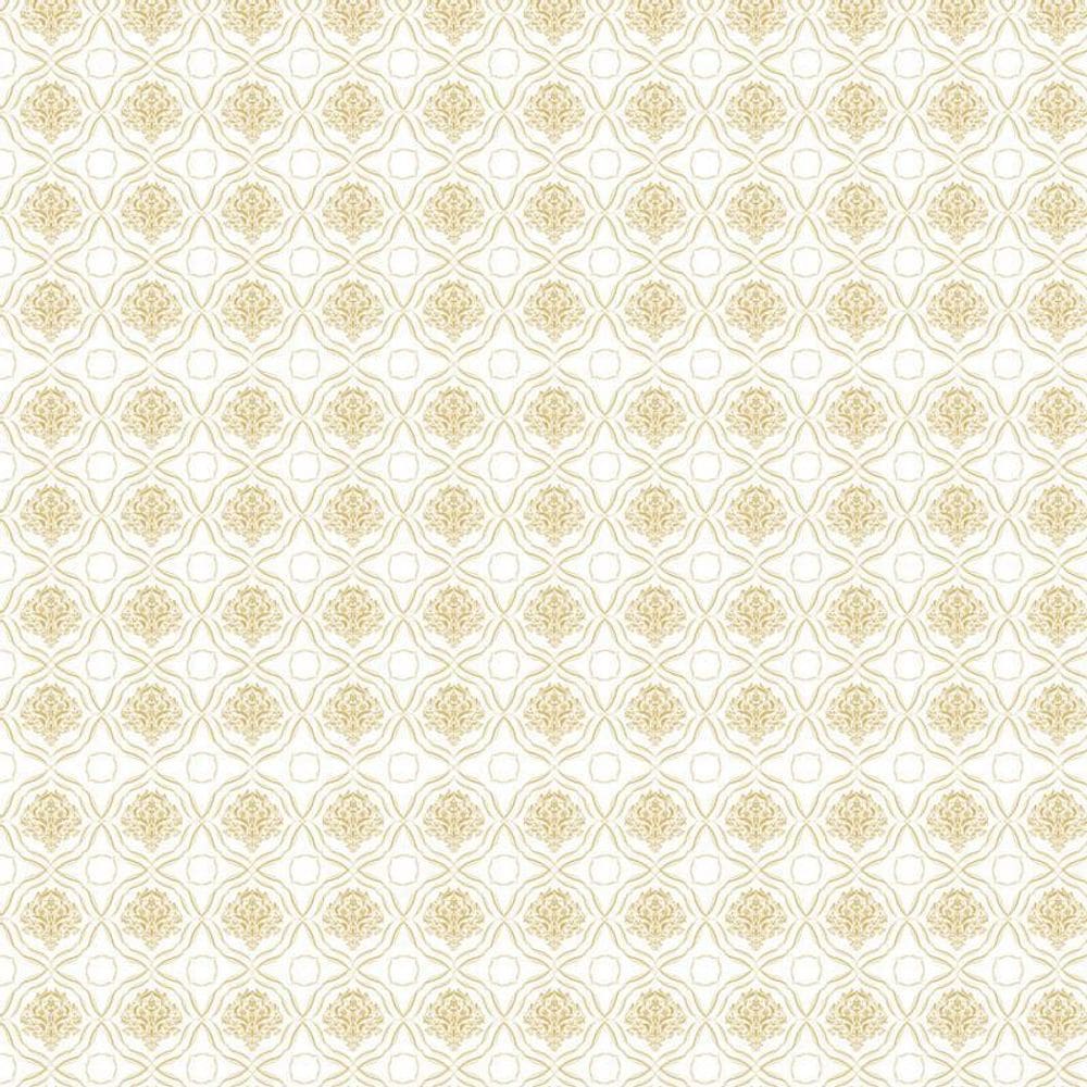 Papel De Parede Arabesco Dourado Adesivo Quarto Casal Sala